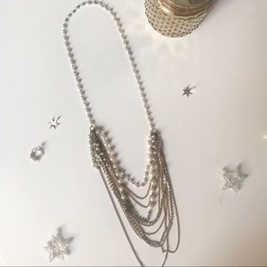 NWOT Long Pearl Multi-layer necklace